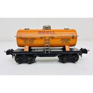 Lionel Prewar O 2654 Shell Tank Car Orange